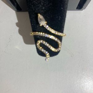 14k gold plated ring with Swarovski Crystal